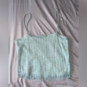 Light green crop top
